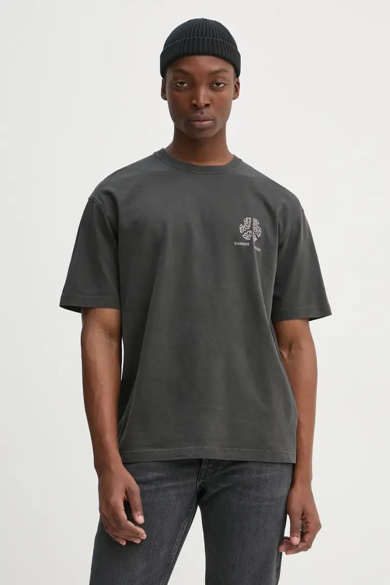 t-shirt in cotone SAJOURNAL colore grigio U24400006 miniatura 2