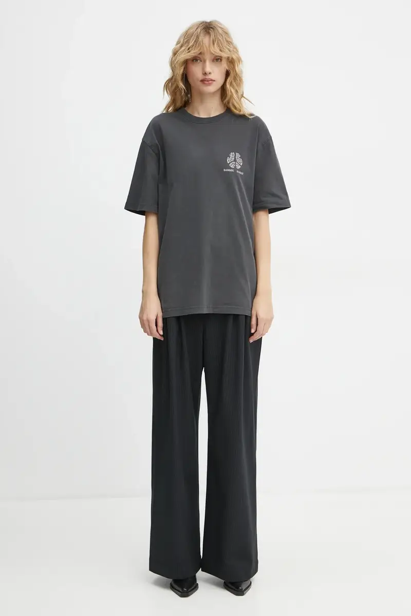 t-shirt in cotone SAJOURNAL colore grigio U24400006 miniatura 5