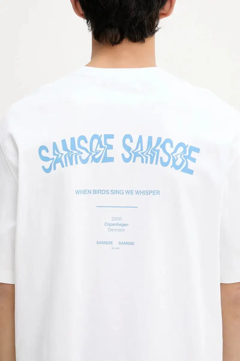 Samsoe Samsoe T-shirt Uomo Bianco 3577247 miniatura 4