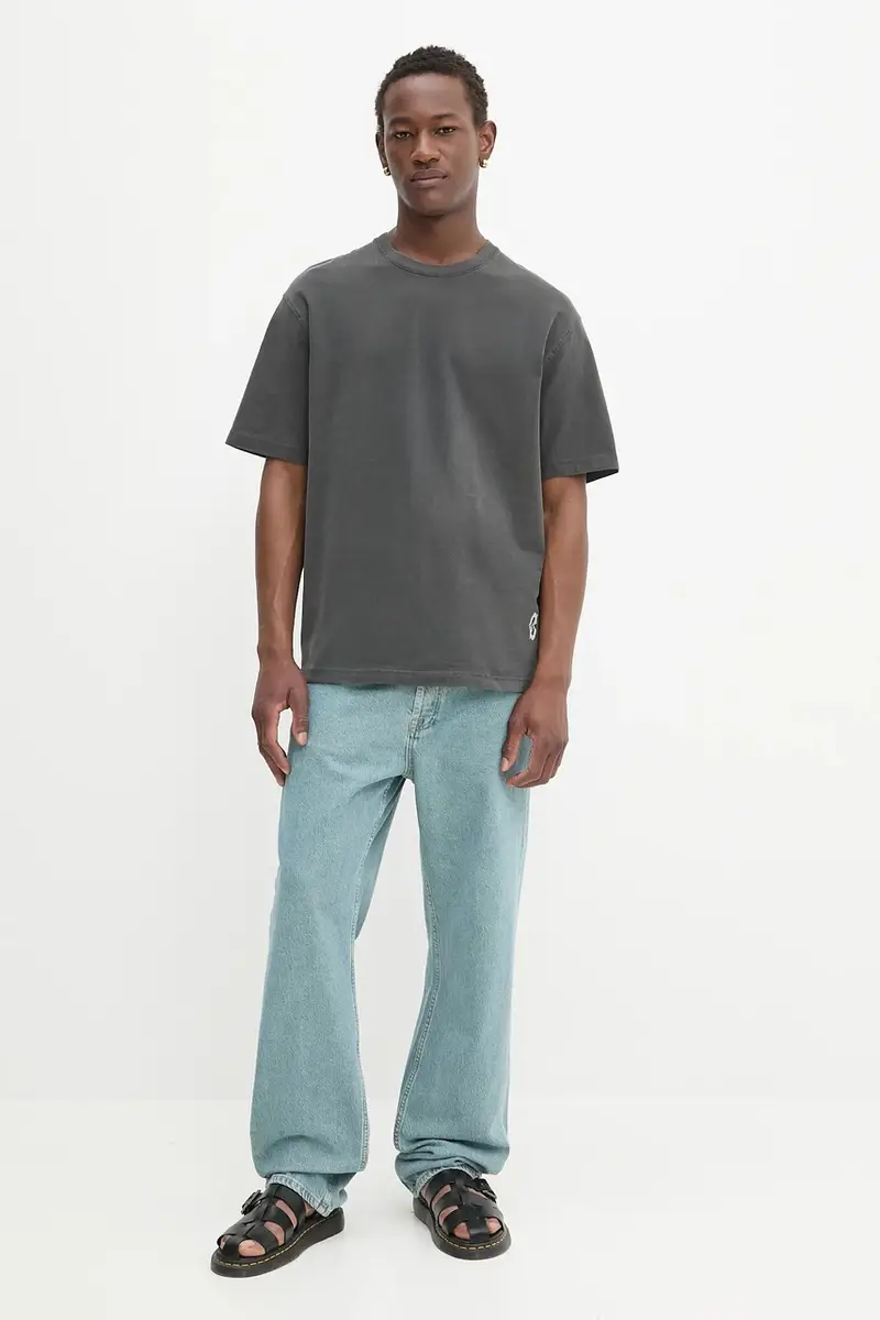 Samsoe Samsoe T-shirt Uomo Grigio 3609931 miniatura 2