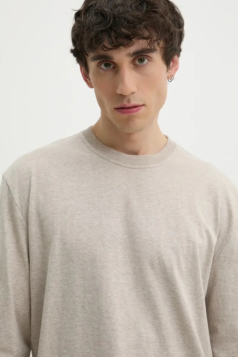 top a maniche lunghe in cotone SAPARKER colore grigio M25100017 miniatura 4