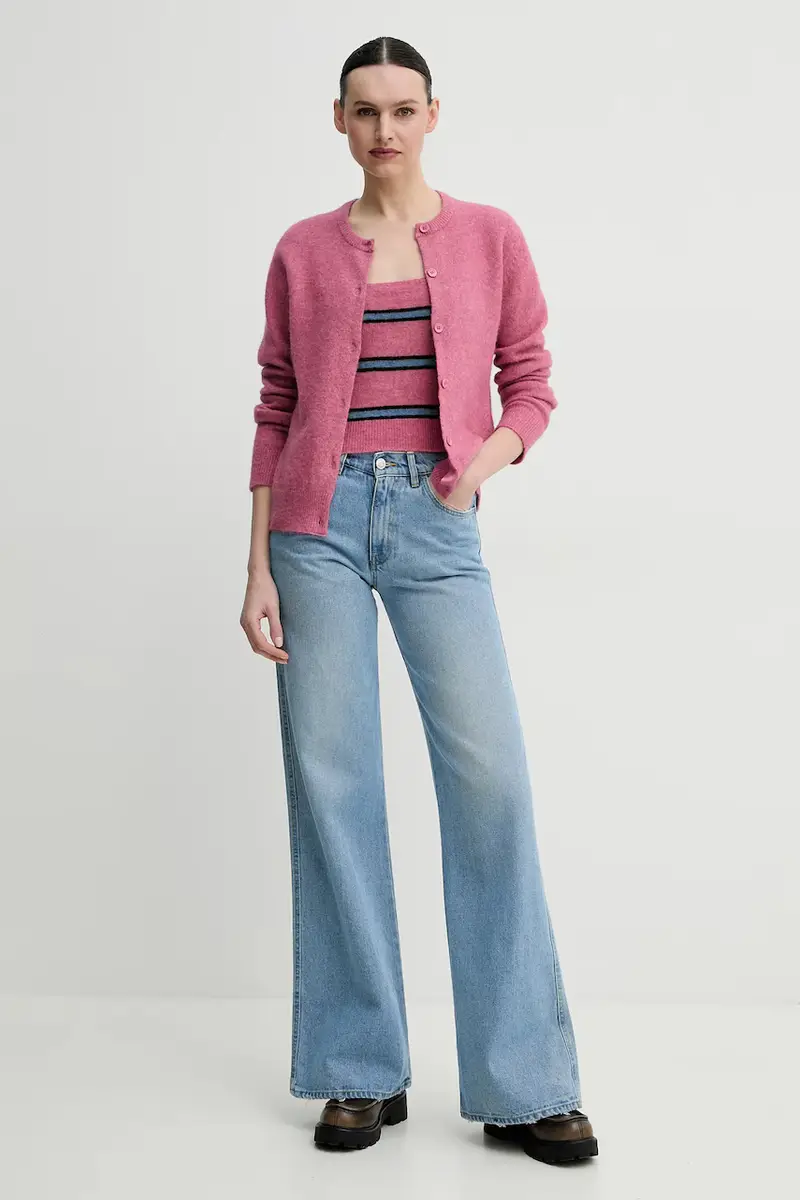 top di lana SANOURA colore rosa F25100054 miniatura 2