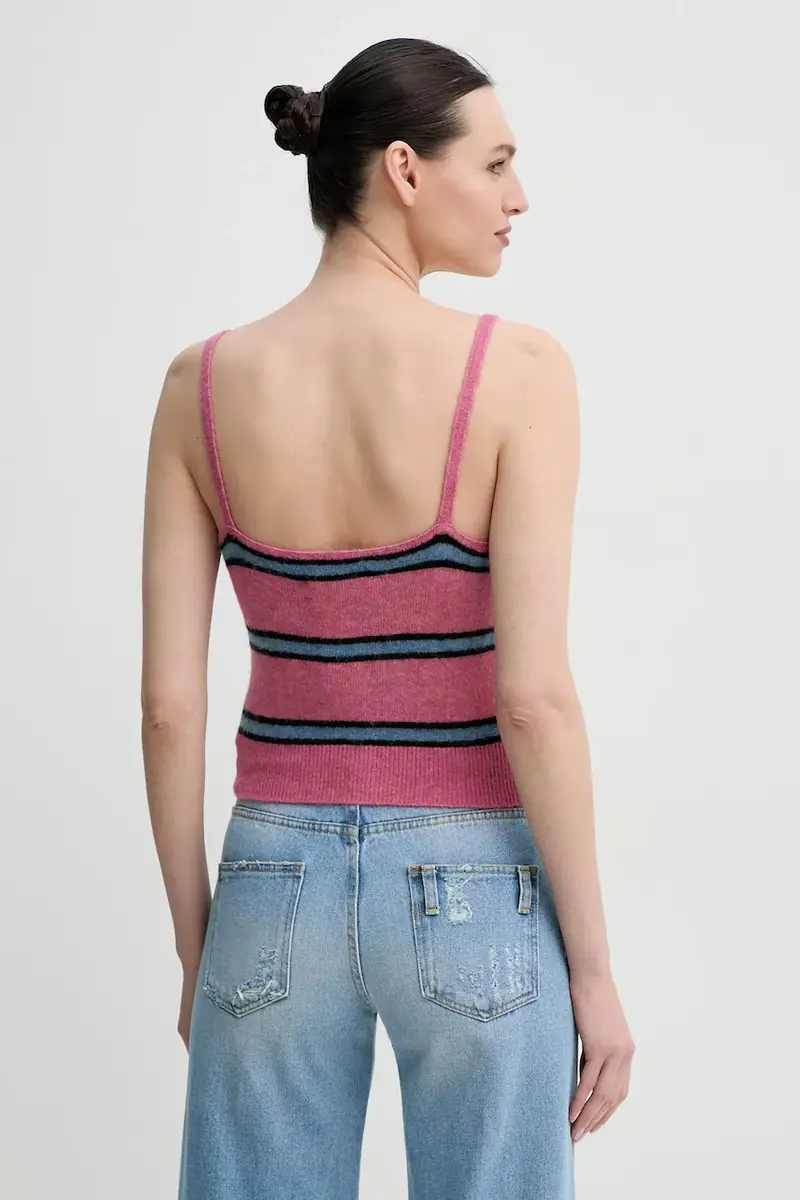 top di lana SANOURA colore rosa F25100054 miniatura 3