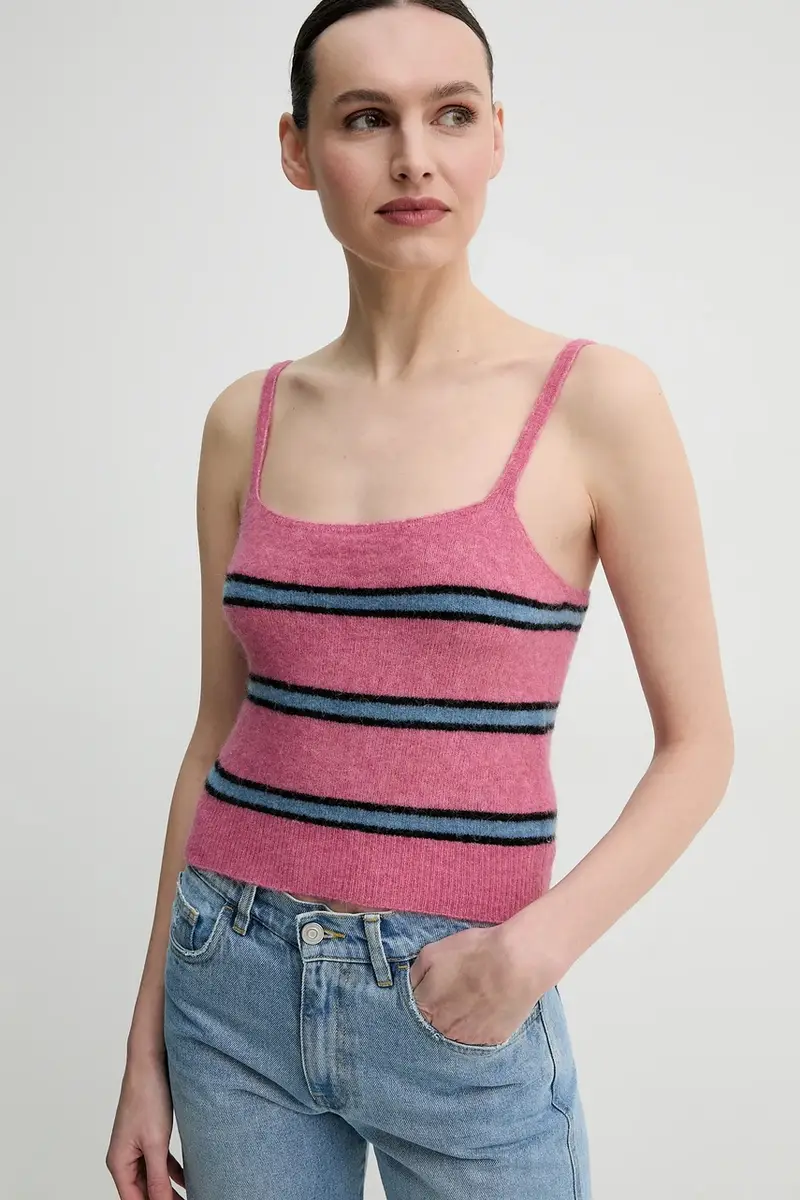 top di lana SANOURA colore rosa F25100054 miniatura 4