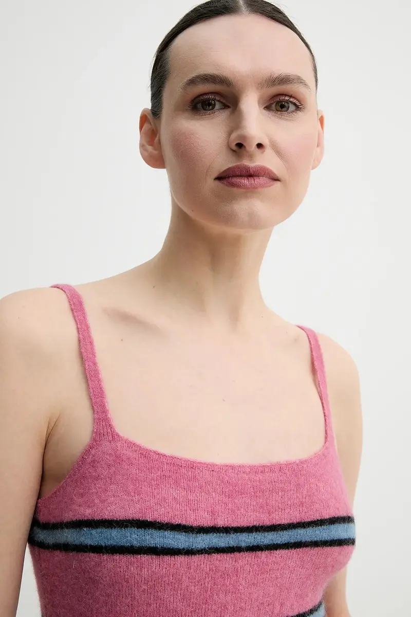 top di lana SANOURA colore rosa F25100054 miniatura 5