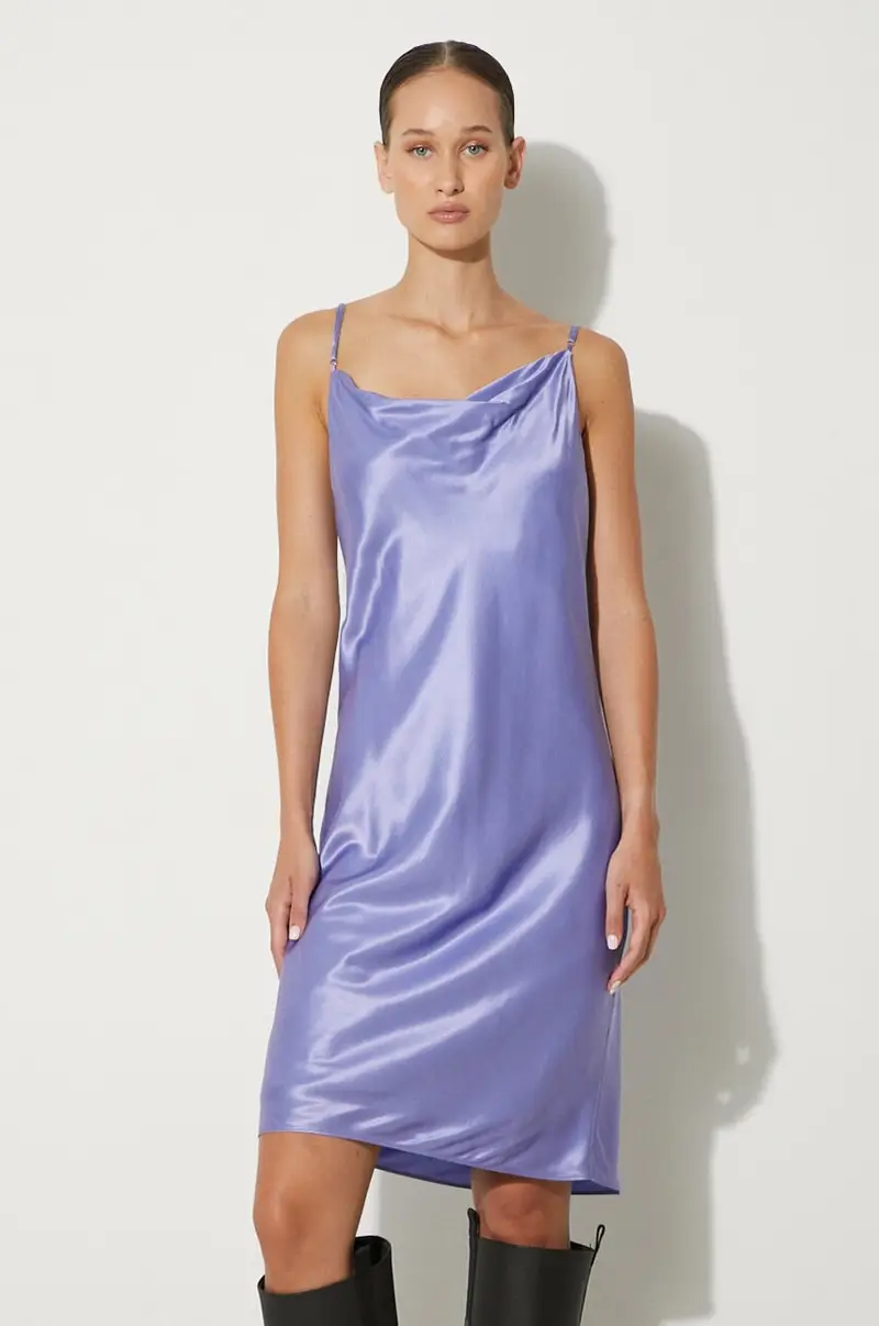 vestito con aggiunta di seta Violetto