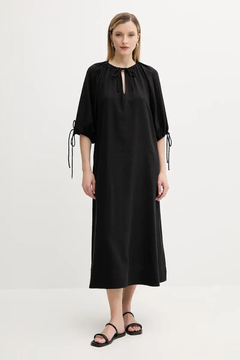 vestito in cotone SALAGO colore nero F25200072