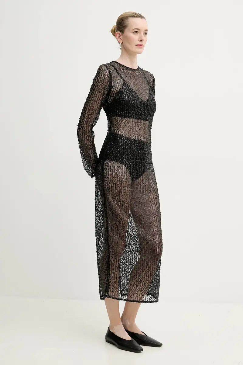 vestito SAMADDA colore nero F25100085 miniatura 4