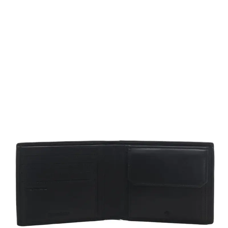 Samsonite portafoglio uomo a trama liscia con logo lettering in rilievo nero miniatura 2