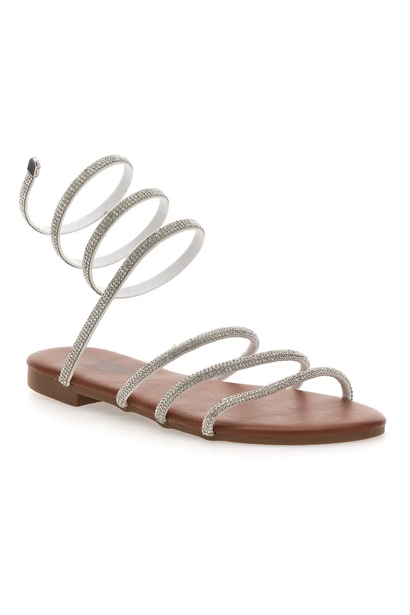 Sandali Alla Schiava Bianchi con Glitter THE FIRST CHIC PRE9300 miniatura 3