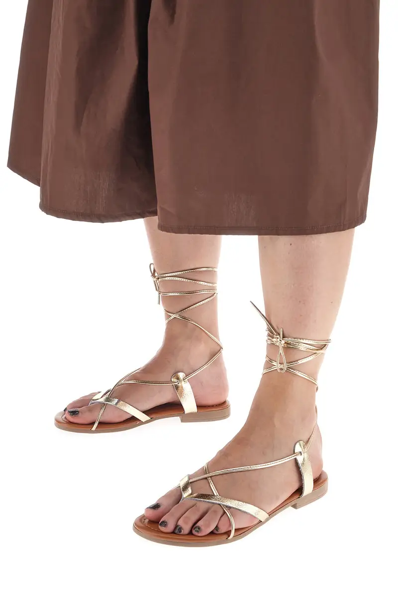 Sandali alla Schiava in Vera Pelle color Platino PRIMA RIGA 711