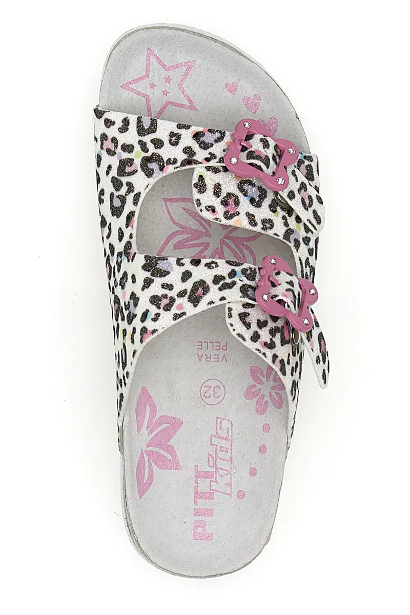 Sandali animalier con doppia fibbia rosa PITT KIDS 14459 miniatura 3