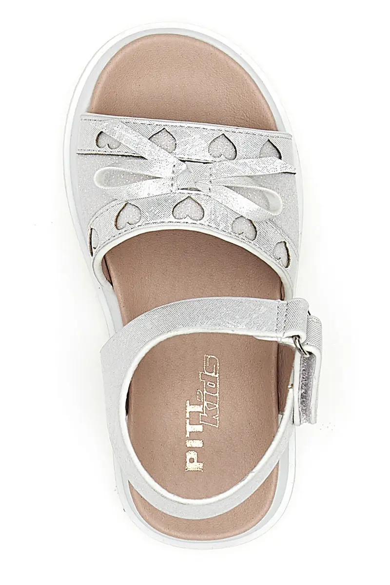 Sandali argento con cuori traforati PITT KIDS 39G2522S miniatura 3