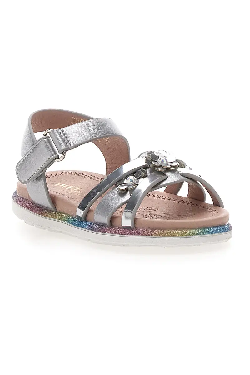 Sandali argento con fiori gioiello Pitt Kids 39G2517S miniatura 2