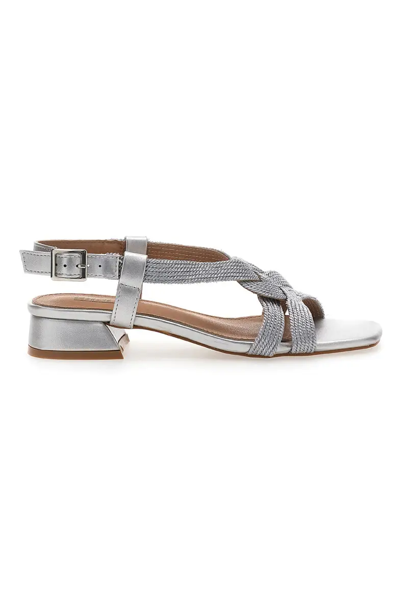 Sandali Argento con Tomaia Morbida Intrecciata ENERGY E1902