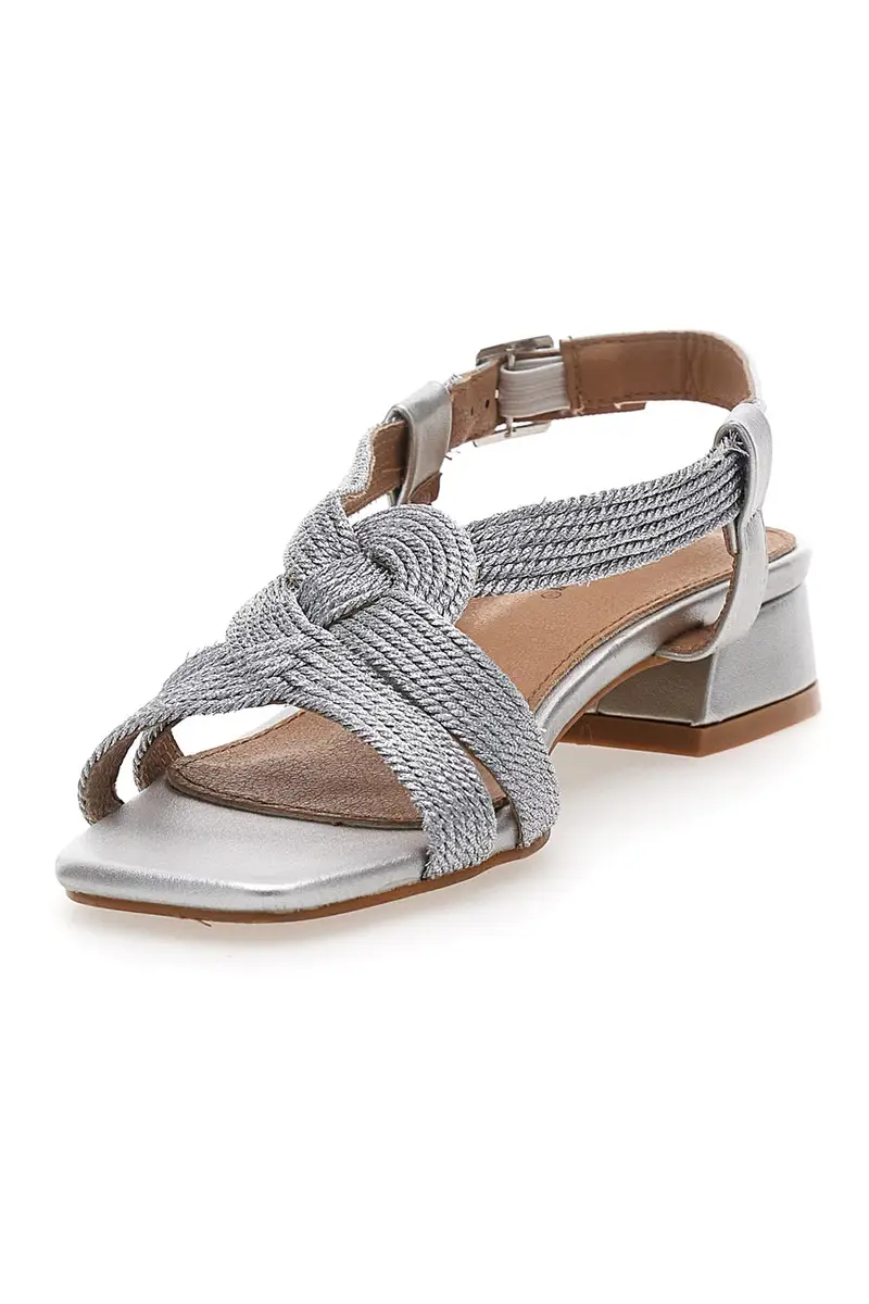 Sandali Argento con Tomaia Morbida Intrecciata ENERGY E1902 miniatura 3