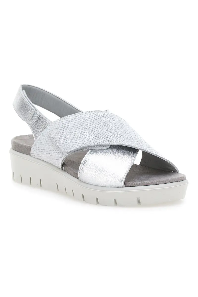 Sandali Argento In Pelle Made in Italy Imac 7582403035501 miniatura 2