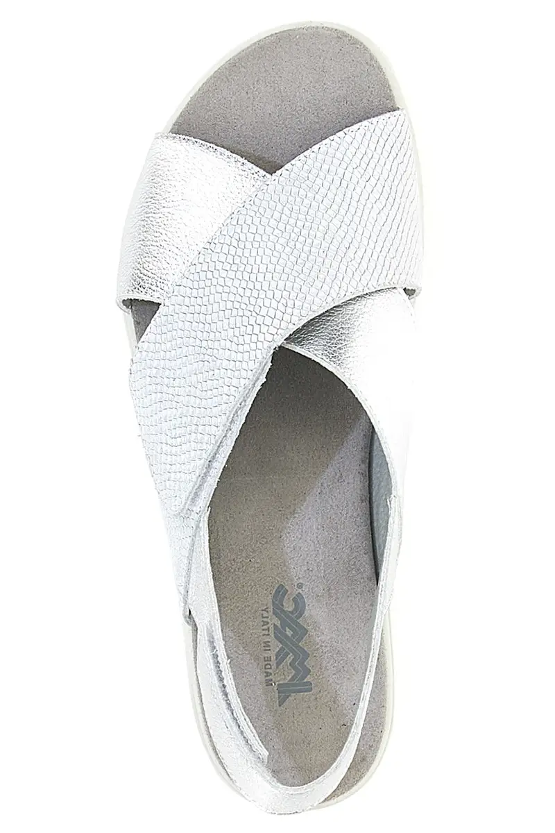 Sandali Argento In Pelle Made in Italy Imac 7582403035501 miniatura 3