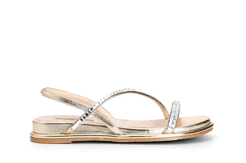 sandali asimmetrici multistrass platino