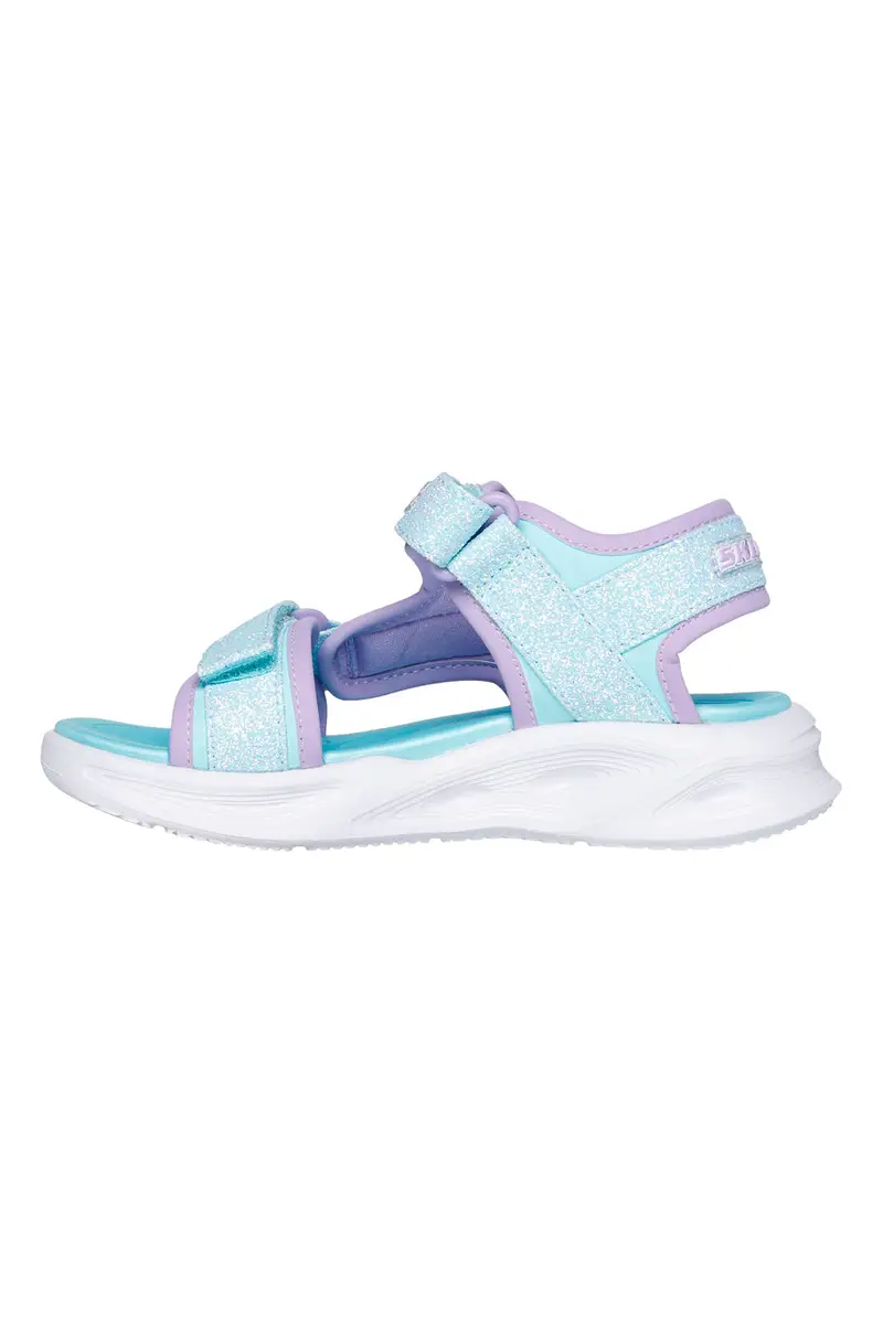 Sandali Azzurri Open Toe con Velcro Skechers Kids' S Lights: Sola Glow miniatura 2