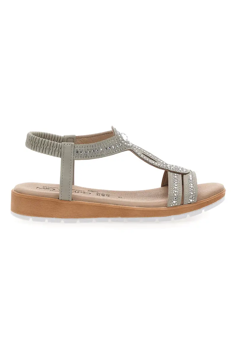 Sandali bassi ghiaccio con strass MIO TEMPO LR253420