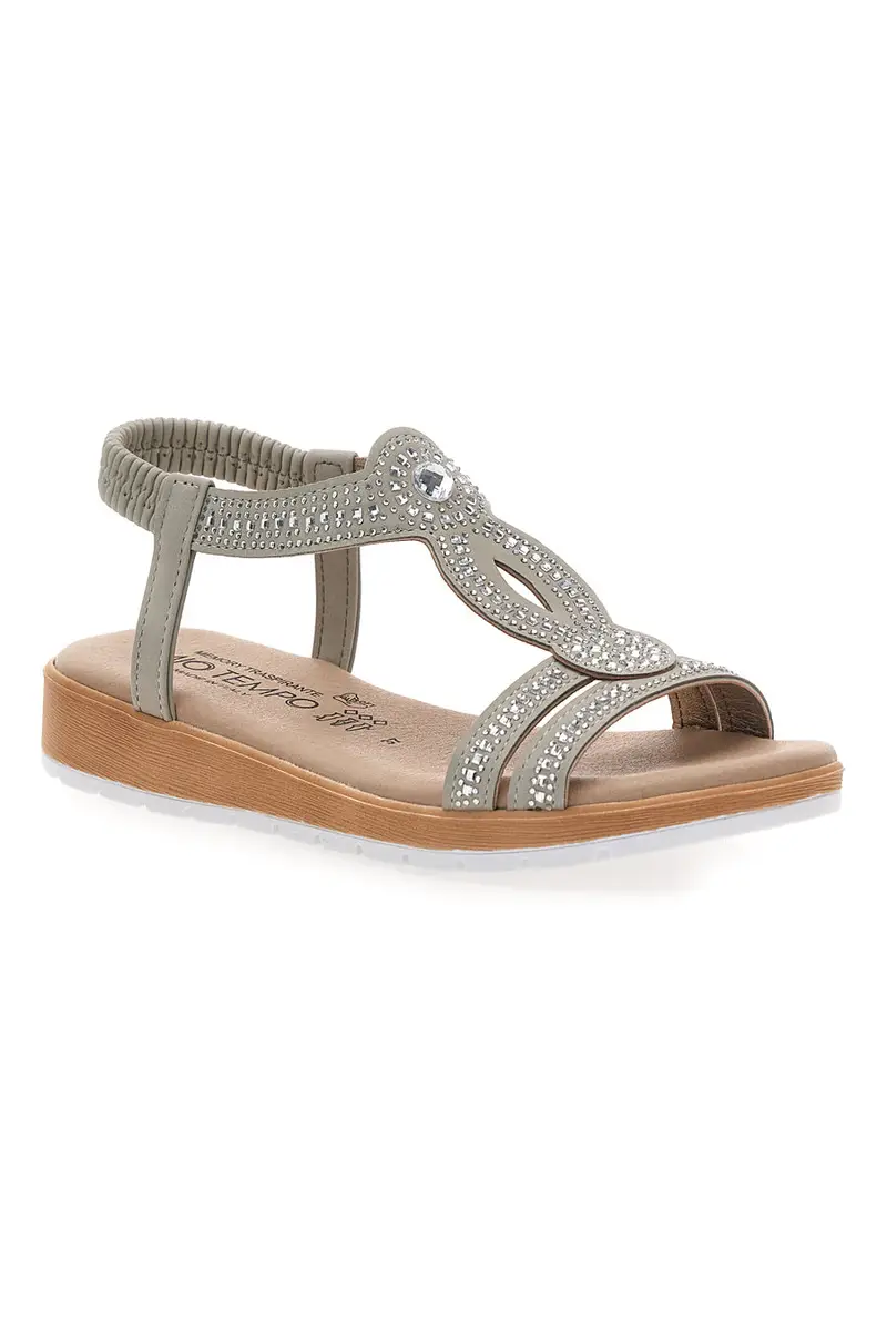 Sandali bassi ghiaccio con strass MIO TEMPO LR253420 miniatura 2