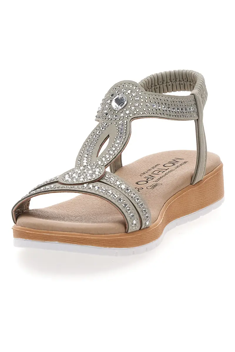 Sandali bassi ghiaccio con strass MIO TEMPO LR253420 miniatura 3