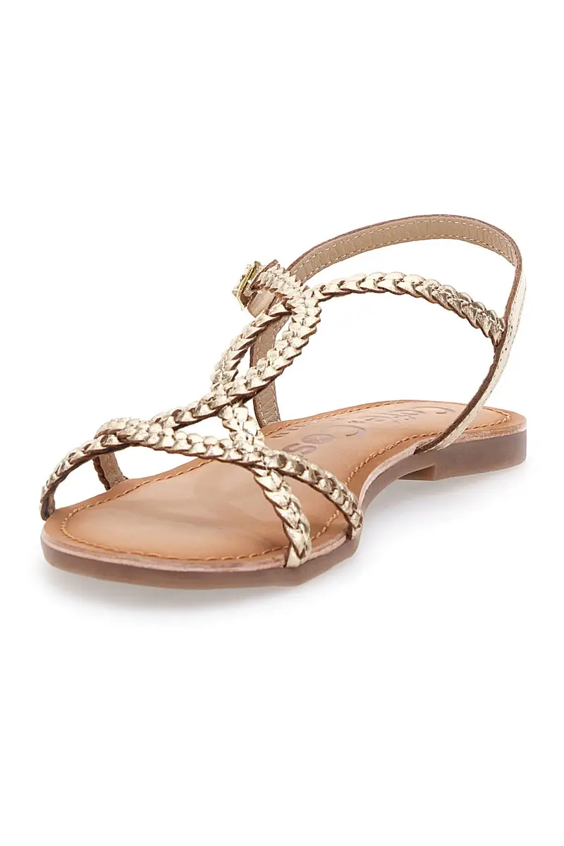 Sandali Bassi in Pelle Gold Cafè Cost 95106 miniatura 3