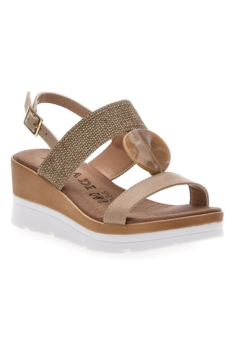 SANDALI BEIGE CON CINTURINO 6 PLOCADI 11075116 miniatura 2