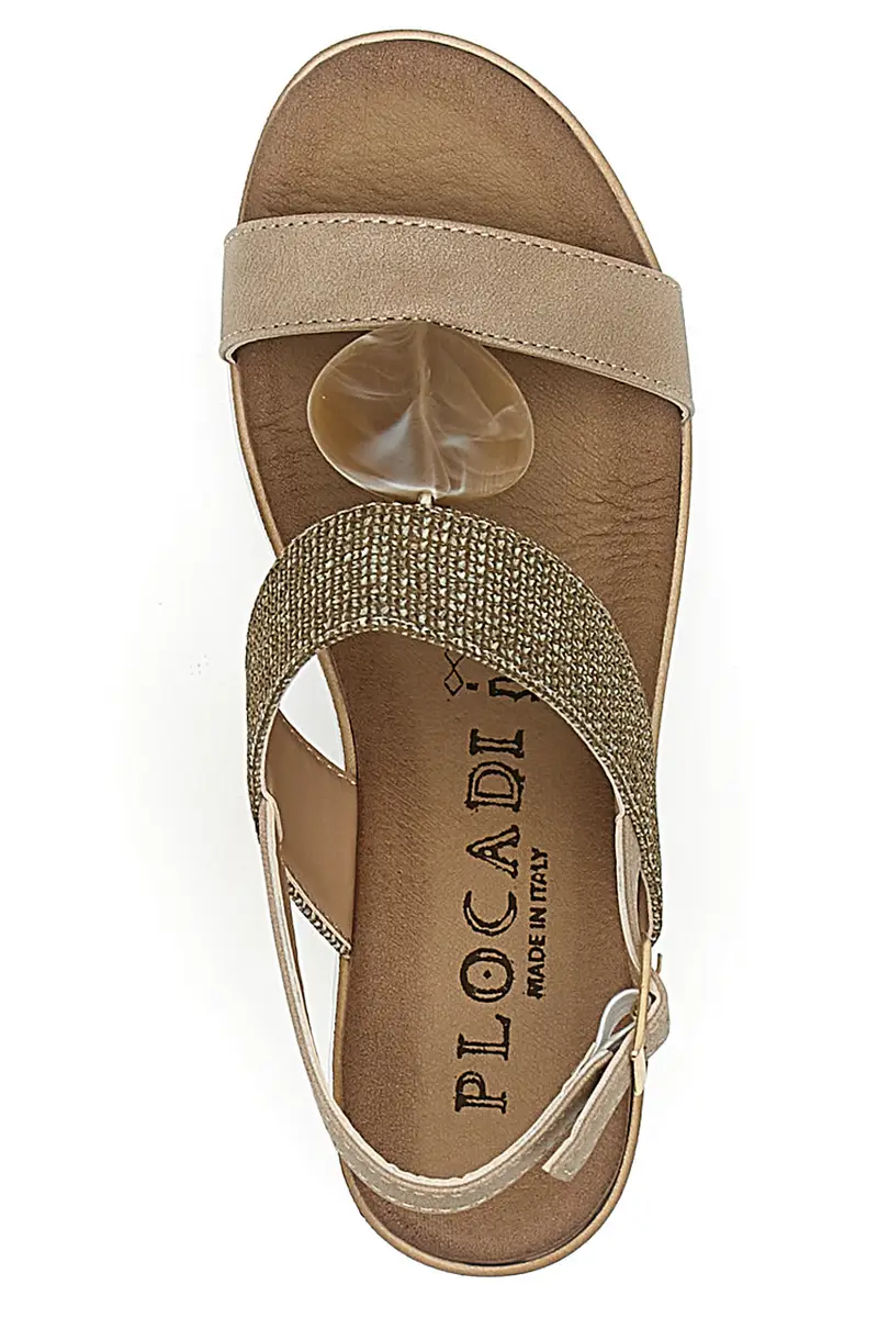 SANDALI BEIGE CON CINTURINO 6 PLOCADI 11075116 miniatura 3