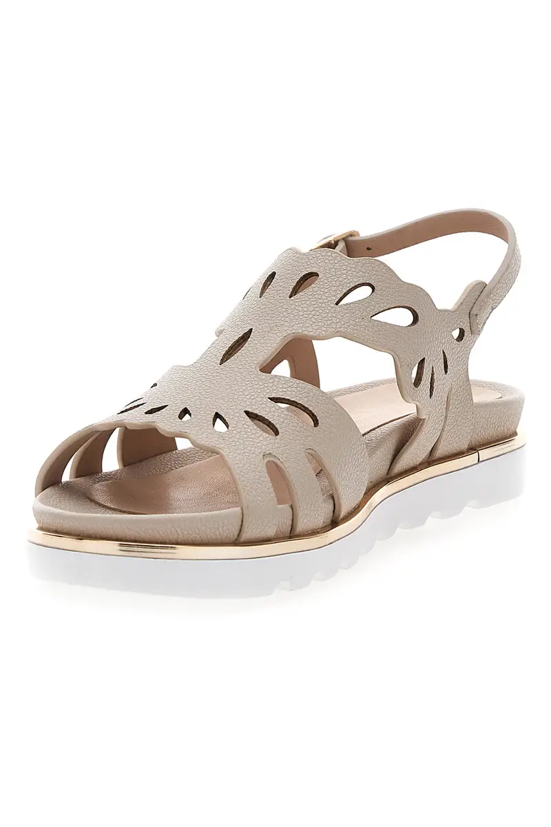 Sandali Beige con Intagli Decorativi Marcella Burani K11040 miniatura 3