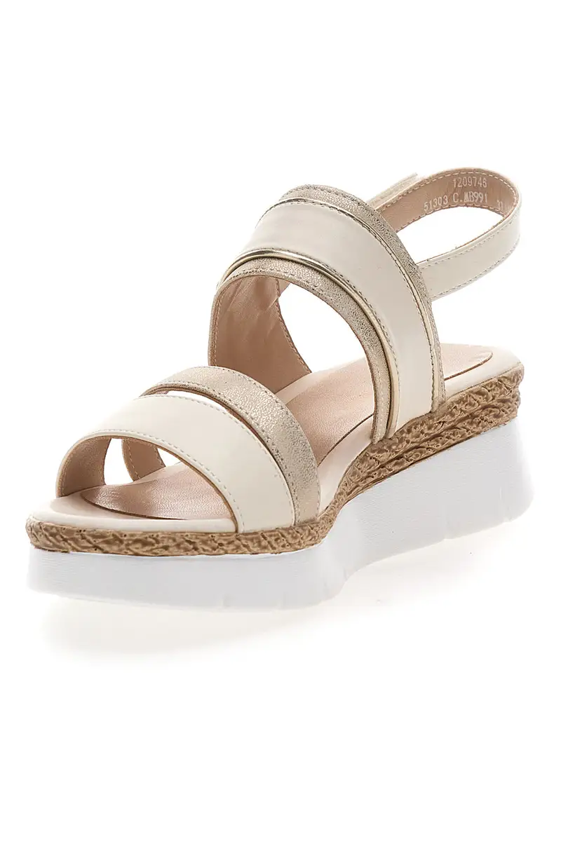 Sandali Beige Con Platform Mariella Burani 51303 miniatura 3