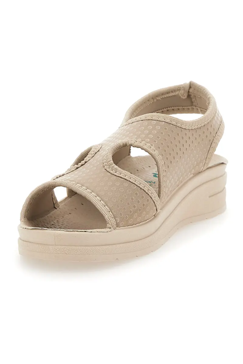 Sandali Beige con Tomaia in Vera Pelle BIO UP 721 miniatura 3