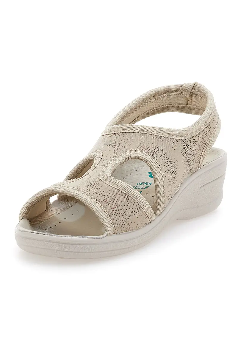 Sandali Beige Con Zeppa Bio Up 1321 miniatura 3