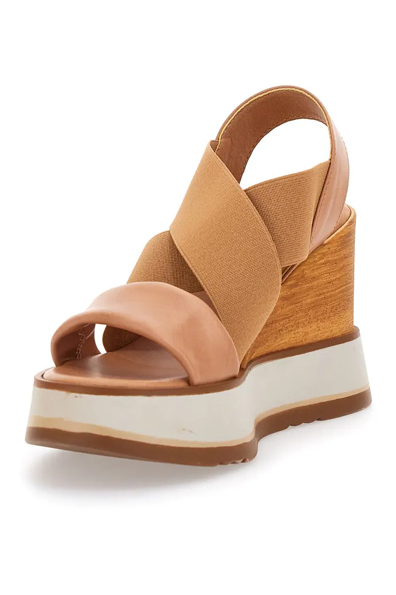 Sandali Beige Con Zeppa Pittarello 24953 miniatura 3