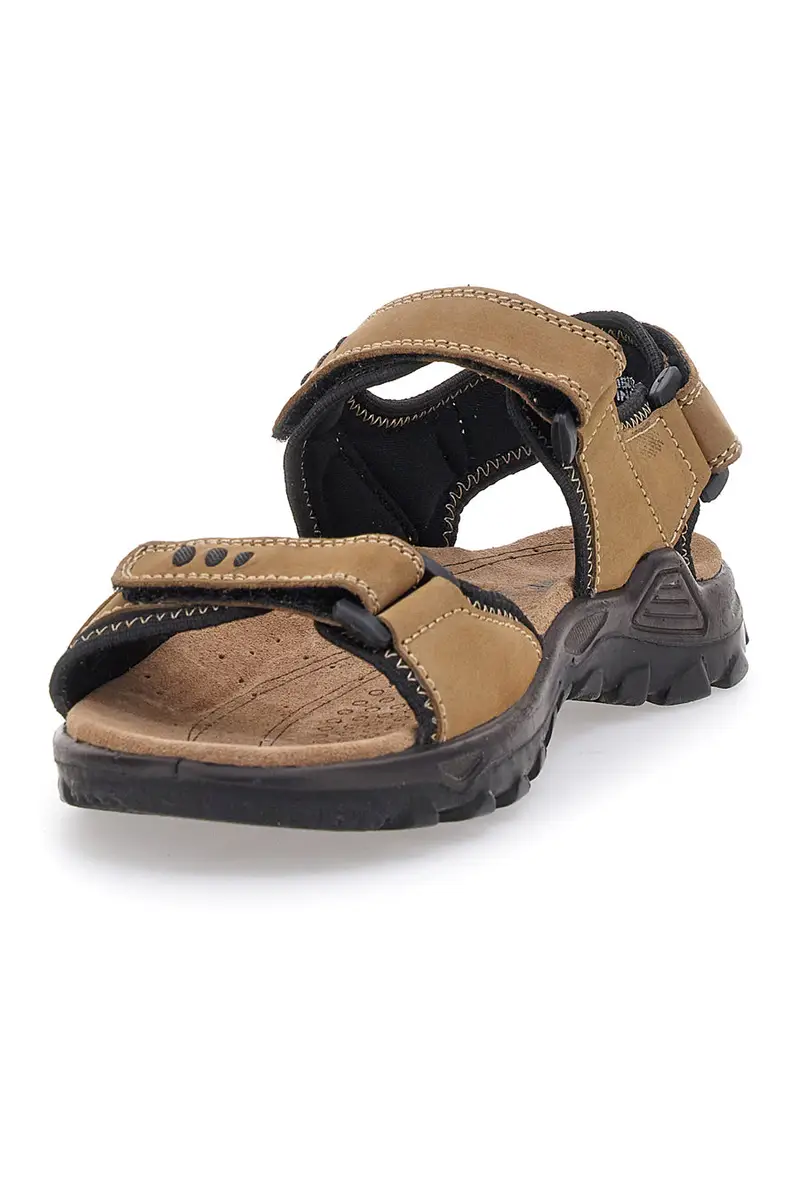 Sandali Beige Sportivi in Pelle Fly Dinamic 10 miniatura 3