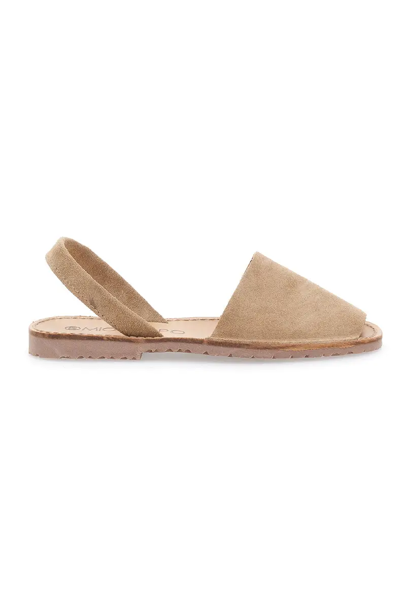 Sandali beige stile menorquina in tessuto Mio Tempo 35