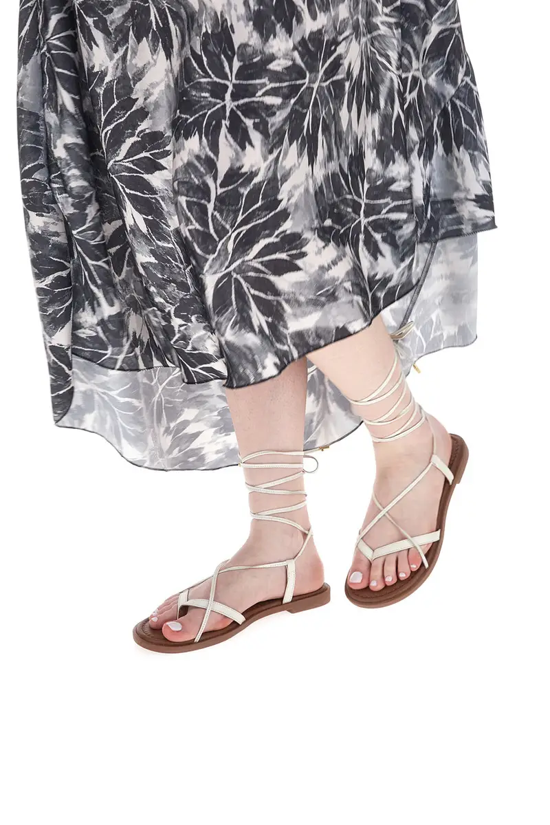 Sandali bianchi alla schiava in pelle Pittarello Sun TIMA670