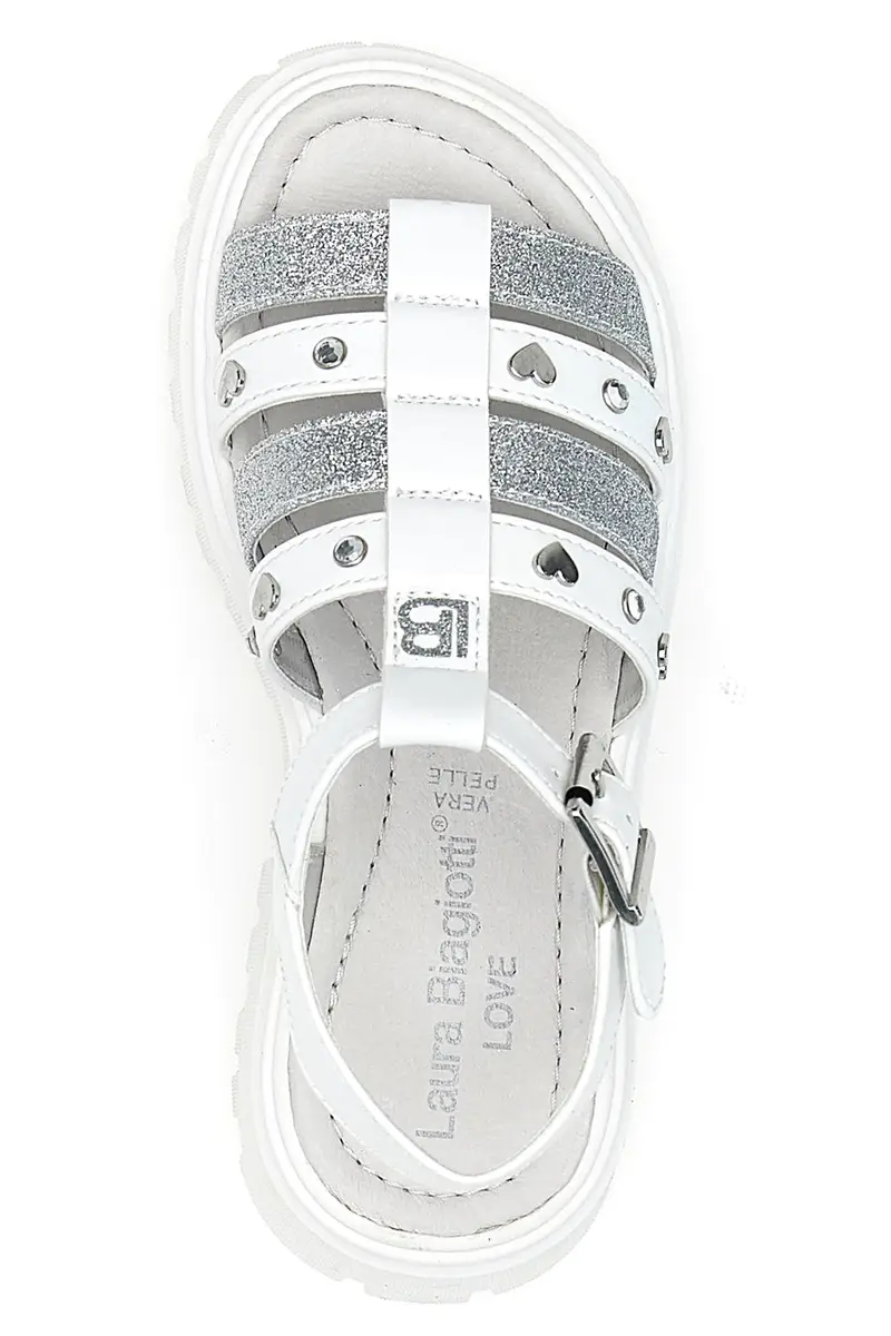 Sandali bianchi con borchie e suola chunky Laura Biagiotti 90219488 miniatura 3