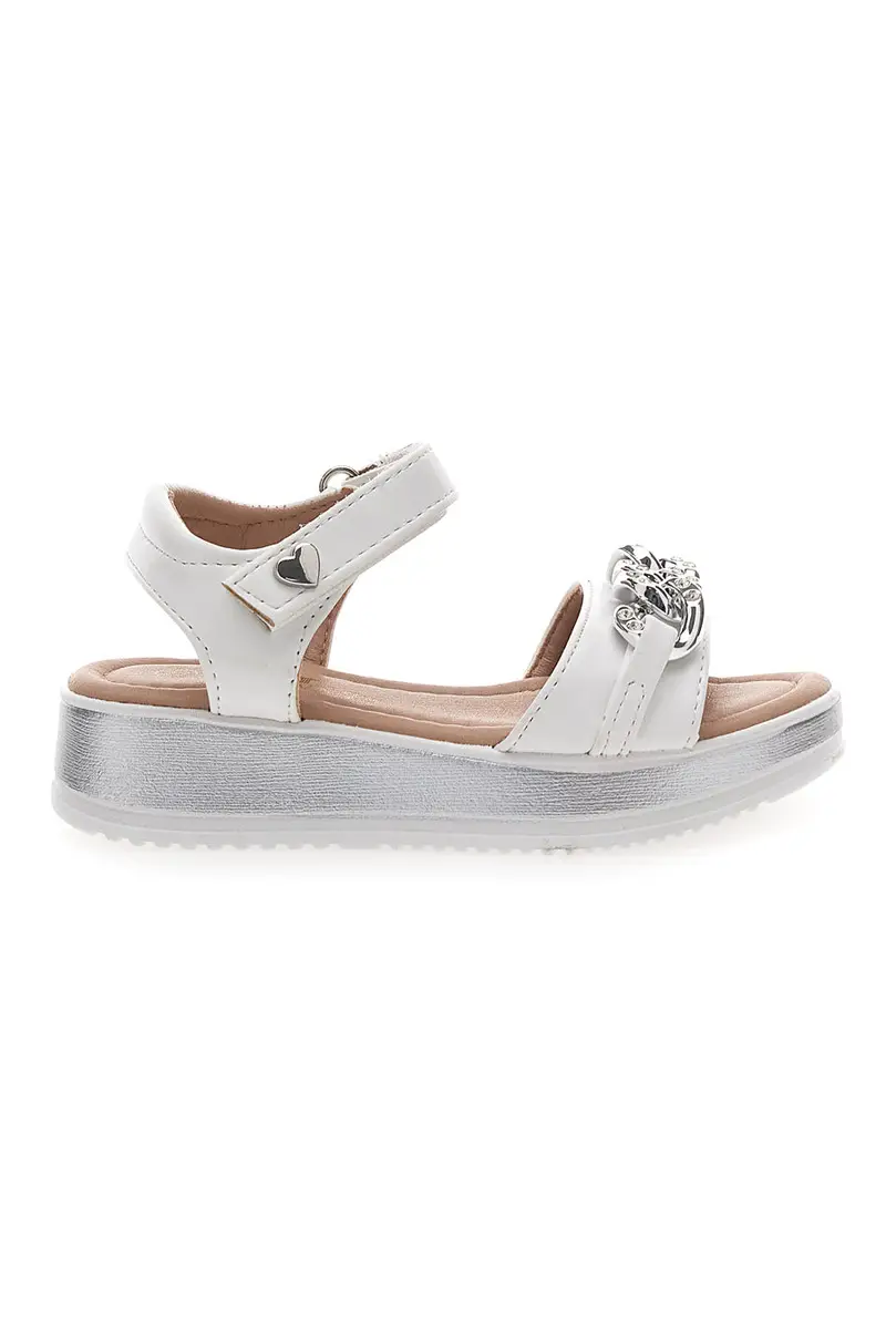 Sandali bianchi con catena PITT KIDS 39G2532S