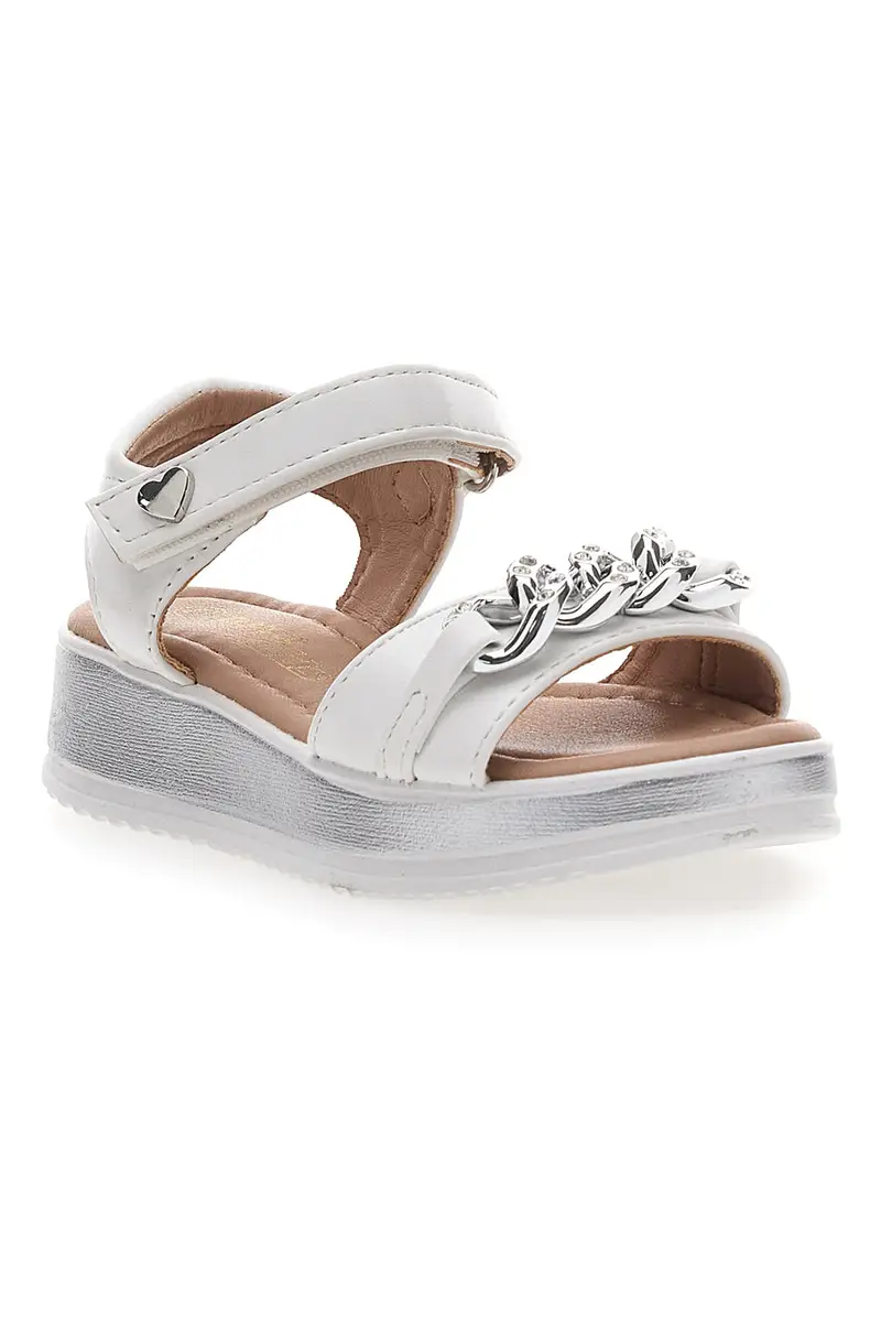Sandali bianchi con catena PITT KIDS 39G2532S miniatura 2