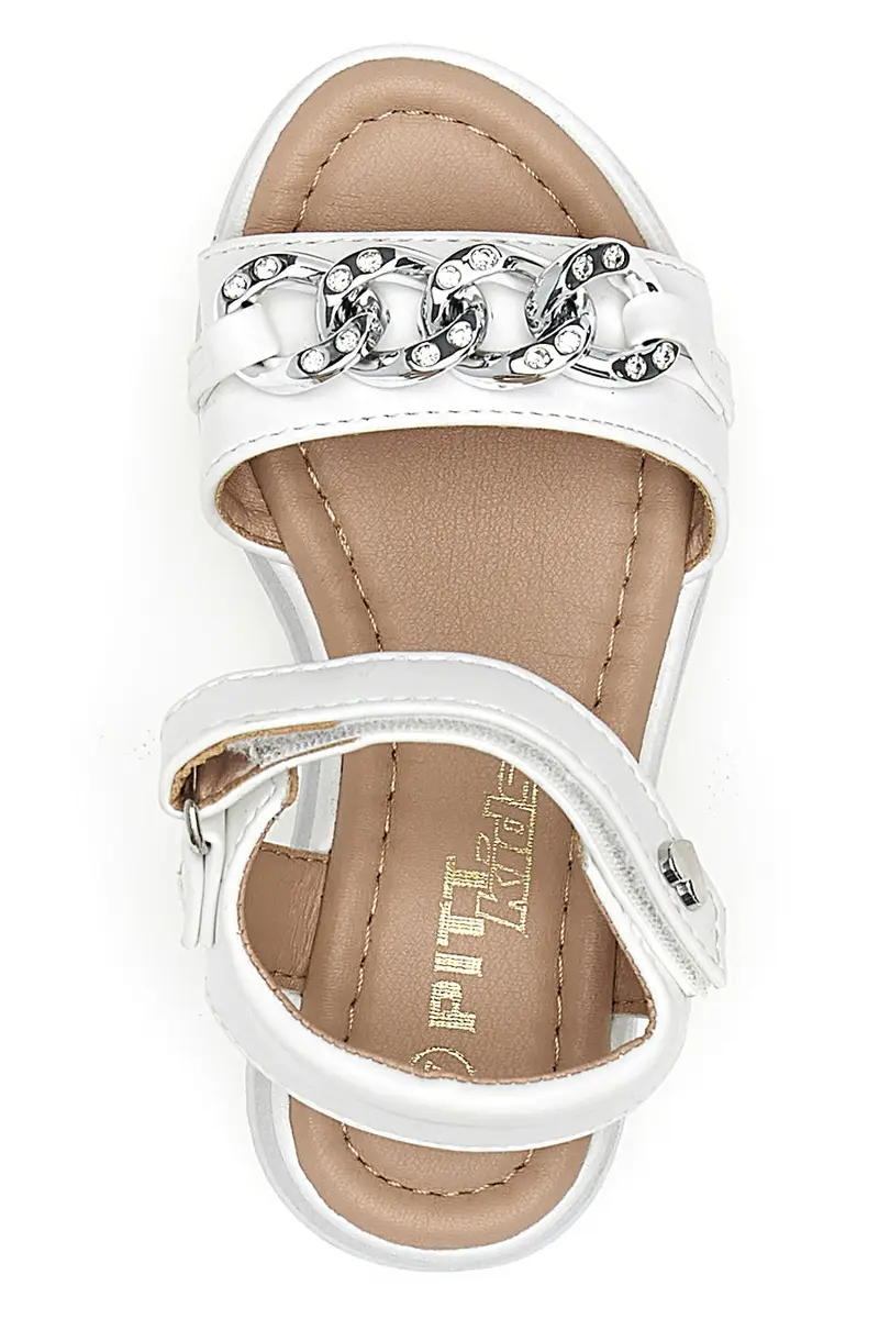 Sandali bianchi con catena PITT KIDS 39G2532S miniatura 3