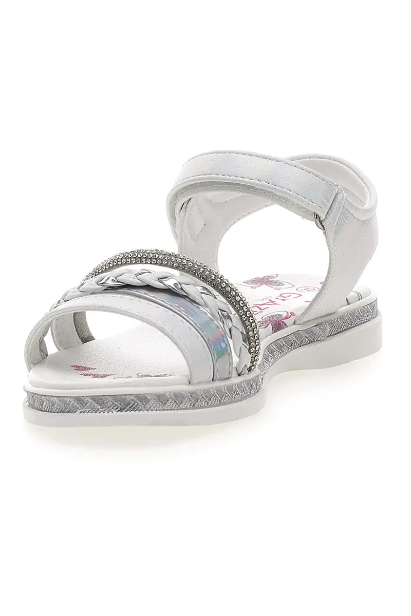 Sandali Bianchi Con Dettagli Argentati Grazie 14342 miniatura 3