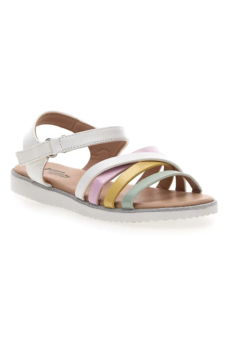 Sandali Bianchi Con Dettagli Colorati Pitt Kids 392423 miniatura 2