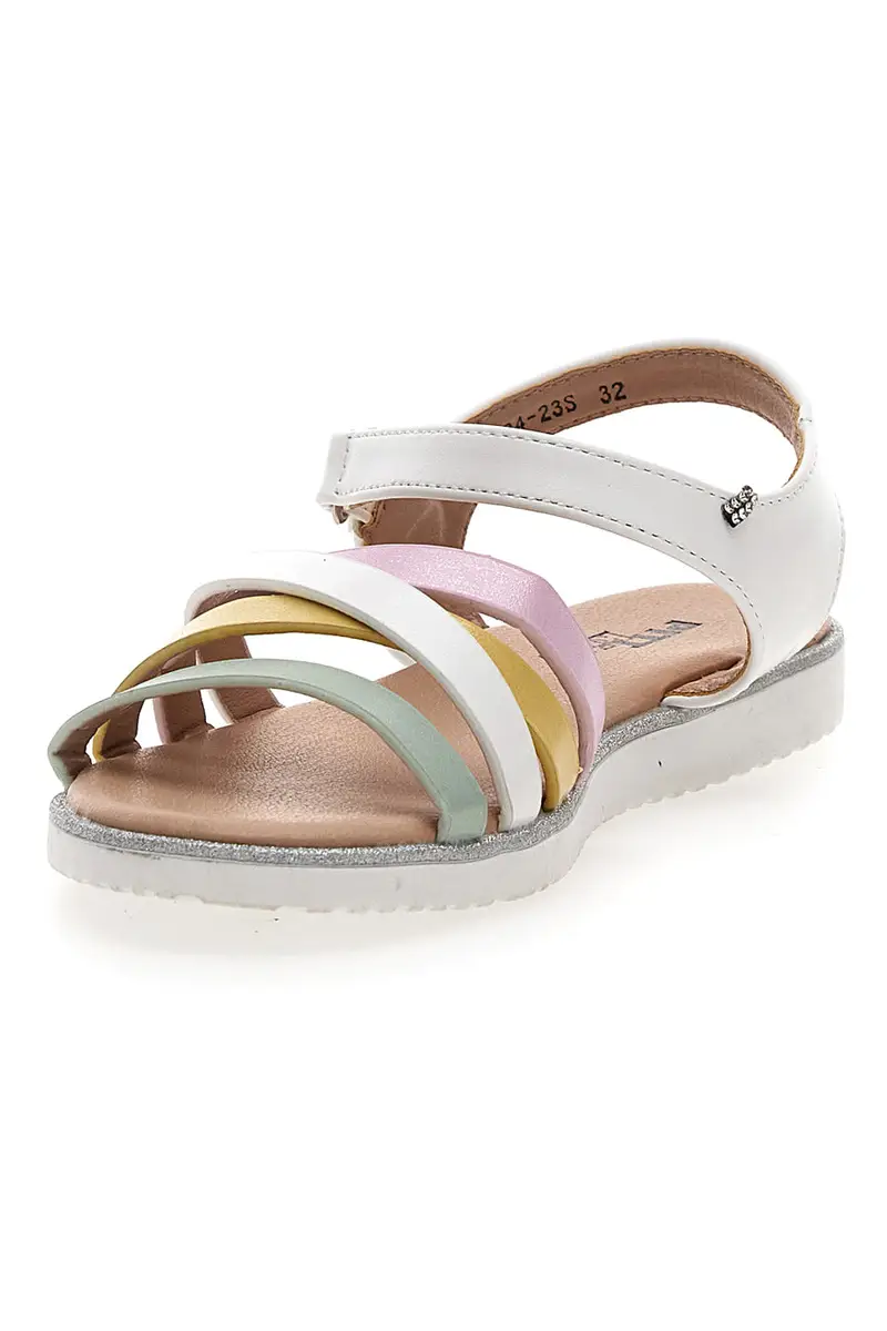 Sandali Bianchi Con Dettagli Colorati Pitt Kids 392423 miniatura 3