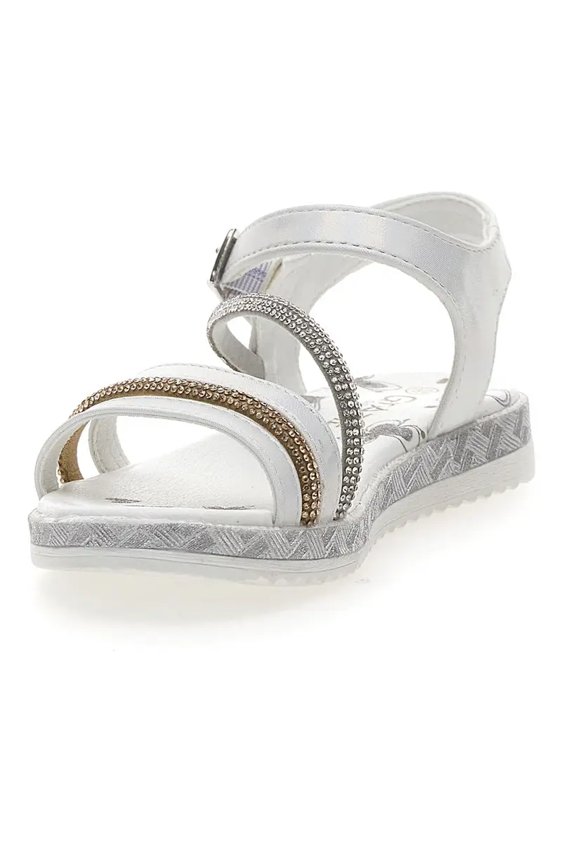 Sandali Bianchi Con Dettagli Dorati Grazie 14311 miniatura 3