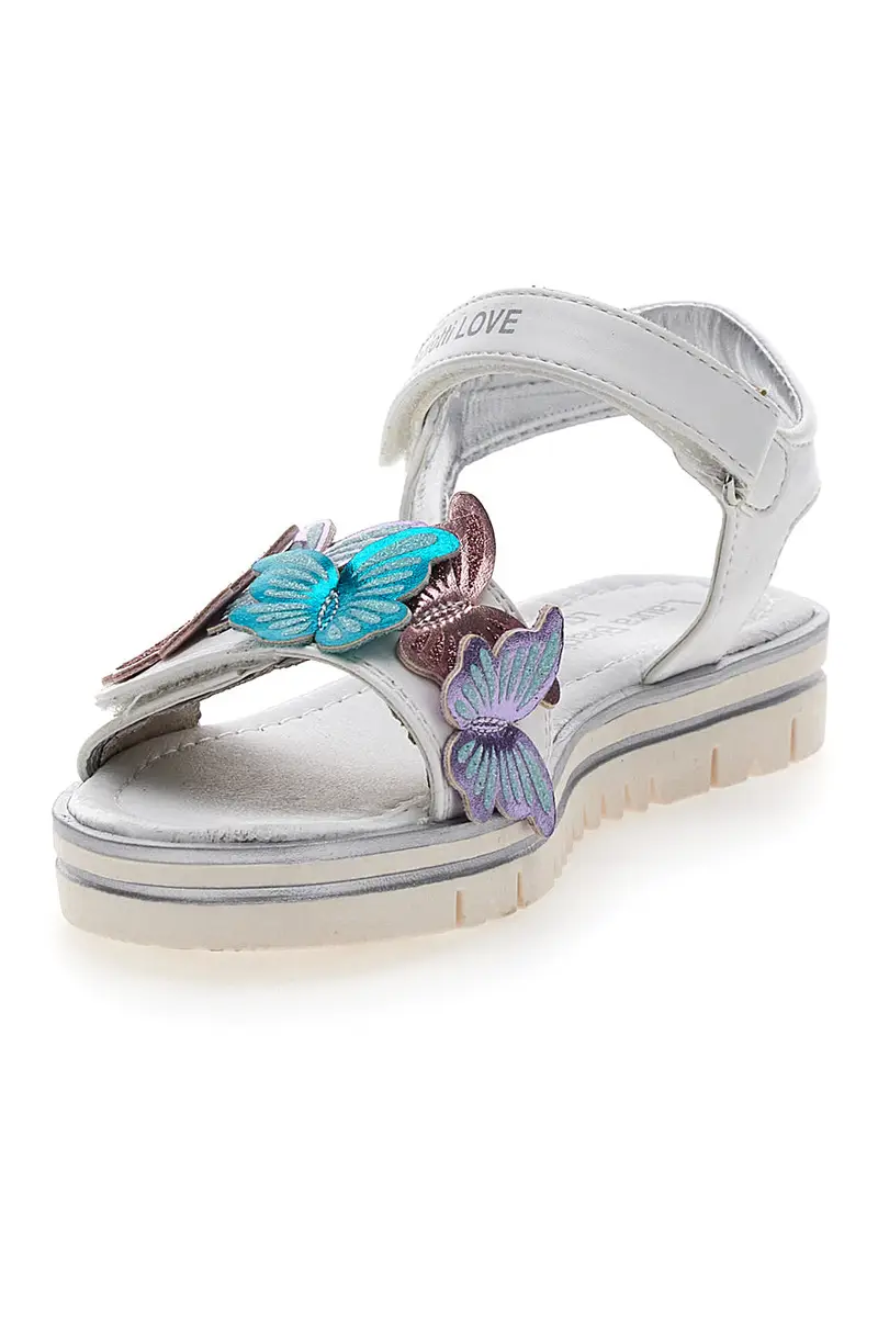 Sandali Bianchi con Farfalle Laura Biagiotti 8466 miniatura 3