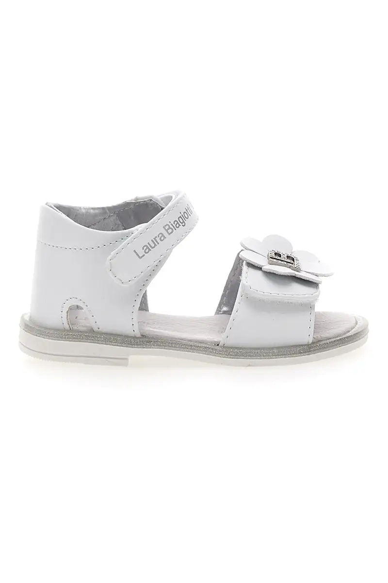Sandali bianchi con fiocco decorativo e velcro LAURA BIAGIOTTI 96319492
