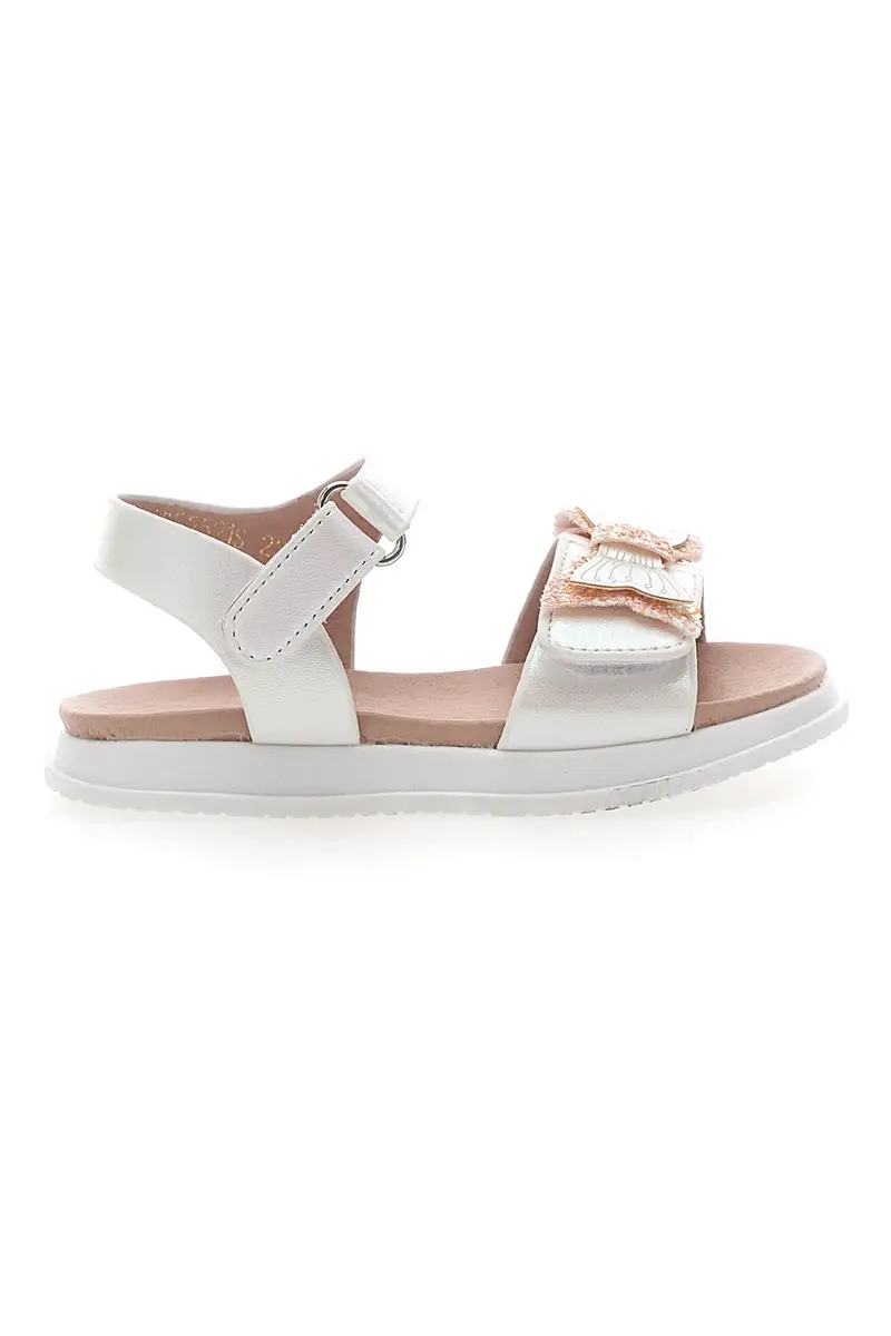 Sandali bianchi con fiocco glitter Pitt Kids 39G2521S