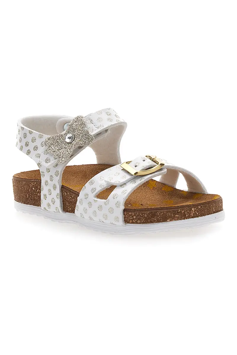 Sandali bianchi con fiore e stampa pois Pittarello Bio 257A084SR miniatura 2